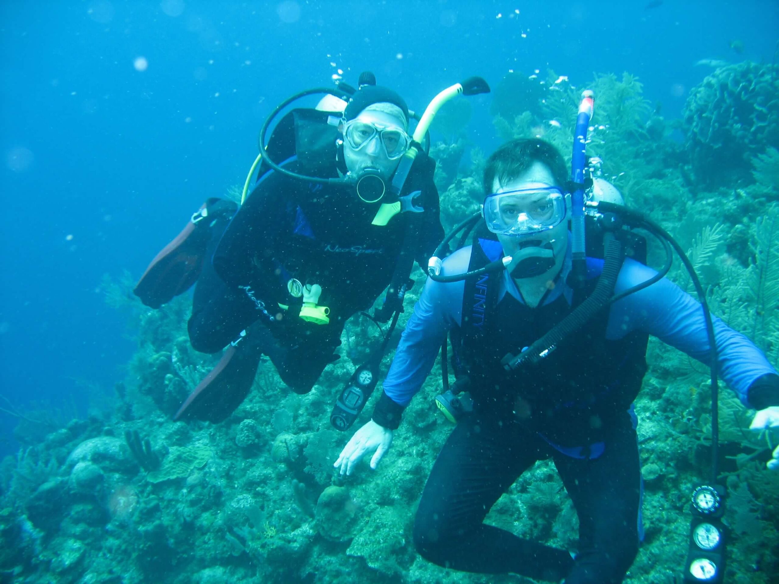 Tom’s Son Kevin Comes to Visit us at West End, Roatan 3-2018